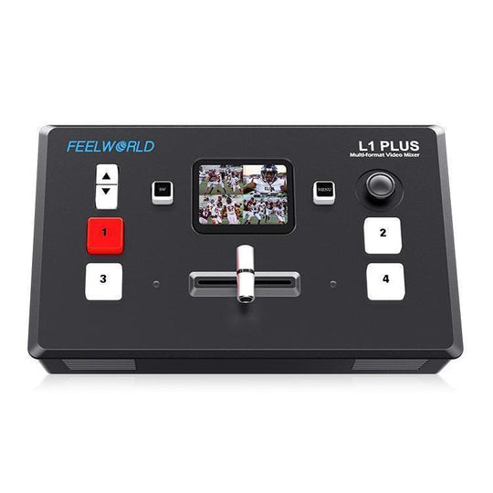 FEELWORLD L1 PLUS Multi-camera Video Mixer Switcher Touch Screen PTZ Control USB3.0 Fast Streaming Switcher (EU Plug)