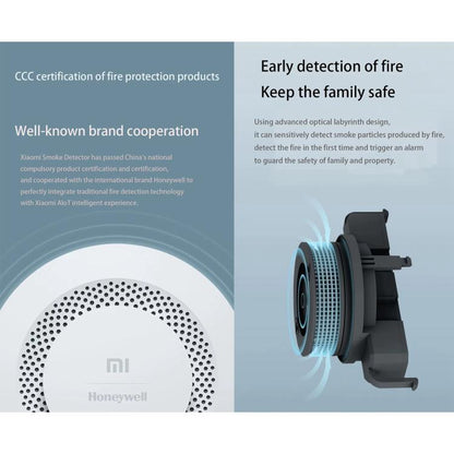 Original Xiaomi Honeywell Smart Fire Alarm Smoke Detector Alarm, Work with Xiaomi Multimode Smart Home Gateway 2 (CA1001) Mihome APP Control - Smoke Gas Detector by Xiaomi | Online Shopping UK | buy2fix