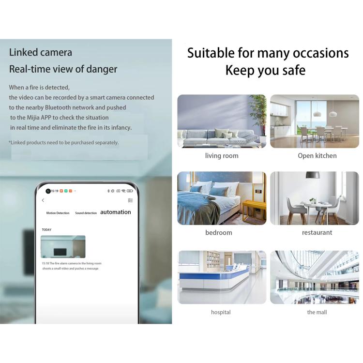 Original Xiaomi Honeywell Smart Fire Alarm Smoke Detector Alarm, Work with Xiaomi Multimode Smart Home Gateway 2 (CA1001) Mihome APP Control - Smoke Gas Detector by Xiaomi | Online Shopping UK | buy2fix