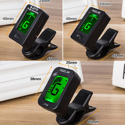 JOYO JT-01 Clip Type Universal String Instrument Tuner Multi-Function Guitar Electronic Tuner with Digital Display, Size: 4.5 x 4 x 2.4cm - Guitar Tuner Accessories by JOYO | Online Shopping UK | buy2fix