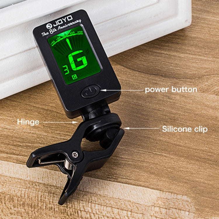 JOYO JT-01 Clip Type Universal String Instrument Tuner Multi-Function Guitar Electronic Tuner with Digital Display, Size: 4.5 x 4 x 2.4cm - Guitar Tuner Accessories by JOYO | Online Shopping UK | buy2fix