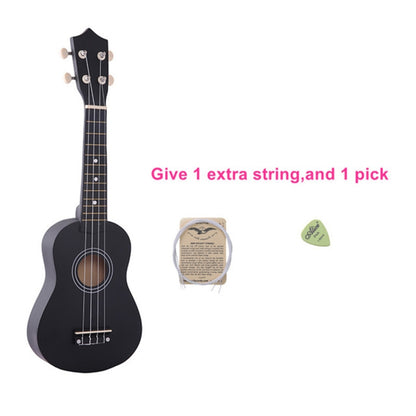 HM100 21 inch Basswood Ukulele Children Musical Enlightenment Instrument(Black) - String Instrument Accessories by buy2fix | Online Shopping UK | buy2fix