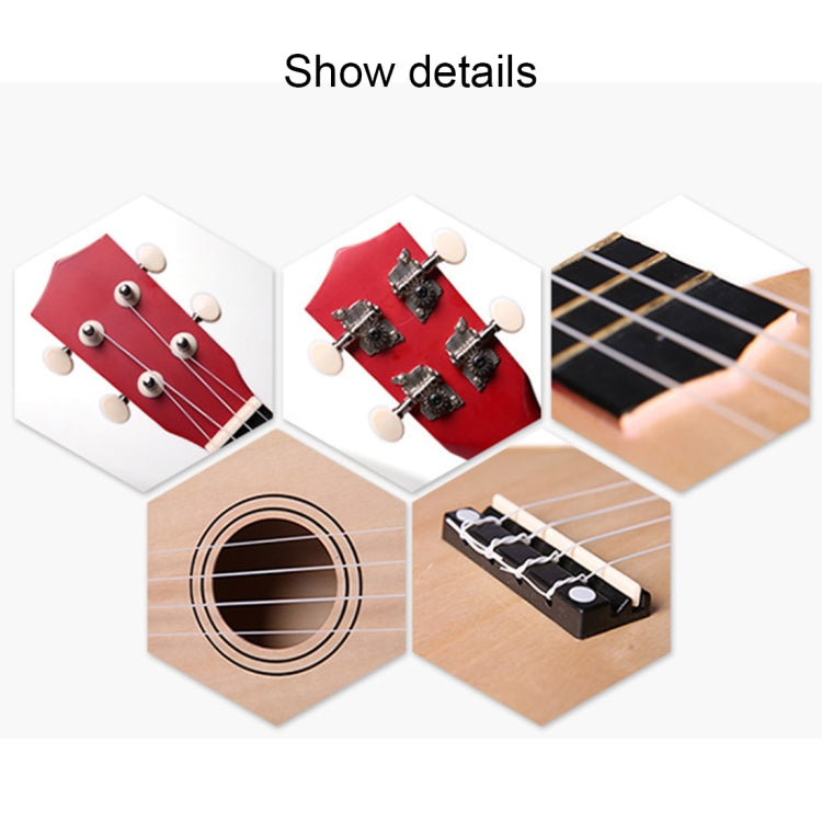 HM100 21 inch Basswood Ukulele Children Musical Enlightenment Instrument(Pink) - String Instrument Accessories by buy2fix | Online Shopping UK | buy2fix