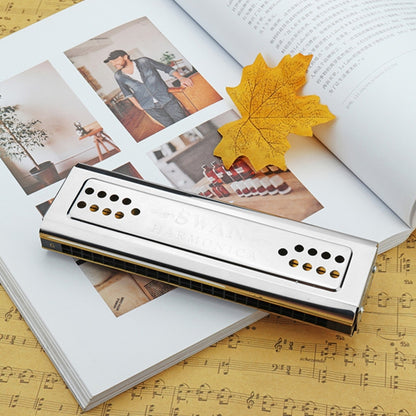 Swan SW24-12A 24-holes Double-sided Harmonica Beginner Polyphony Box Adult Children Beginners Performance - Wind Instrument Accessories by buy2fix | Online Shopping UK | buy2fix