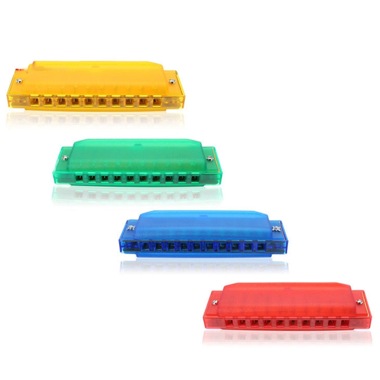 Swan SW1020-2 10 Holes 20 Tones Transparent Harmonicas Musical Instruments Diatonic Harp(Yellow) - Wind Instrument Accessories by buy2fix | Online Shopping UK | buy2fix