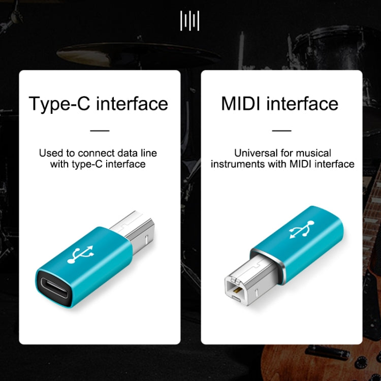 Type-C Female to MIDI Male Universal Adapter for Electronic Musical Instruments(Gold) - Keyboard Accessories by buy2fix | Online Shopping UK | buy2fix