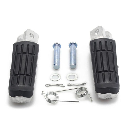 One Pair Motorcycle Front Foot Pegs for Suzuki HAYABUSA GSX1300R 1997–2010 (Black Silver)