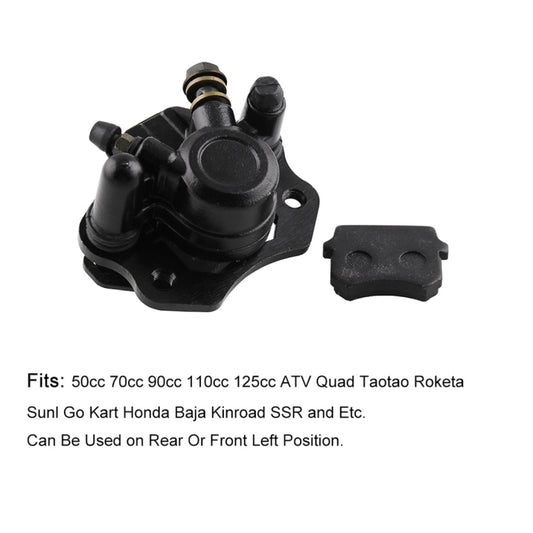 Right Side Modified Rear Brake Caliper for Motocycle / 50CC 70CC 90CC 110CC 125CC 150CC ATV Quad / Taotao Roketa (Black) - Motorbike Brakes by buy2fix | Online Shopping UK | buy2fix