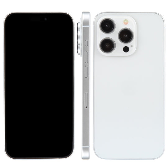 Pour iPhone 15 Pro, écran noir, faux modèle d'affichage factice non fonctionnel (blanc)