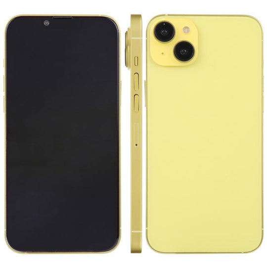 For iPhone 14 Plus Black Screen Non-Working Fake Dummy Display Model (Yellow)