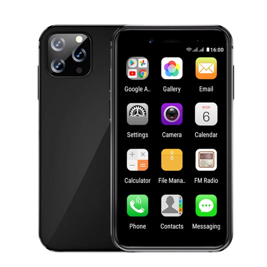 SOYES i14 Mini Smart Card Phone, 2GB+32GB, 3.0 inch Android 8.1 MTK6580 Quad Core 1.3GHz, Network: 3G, Dual SIM, Global Version with Google Play(Black) - SOYES by SOYES | Online Shopping UK | buy2fix