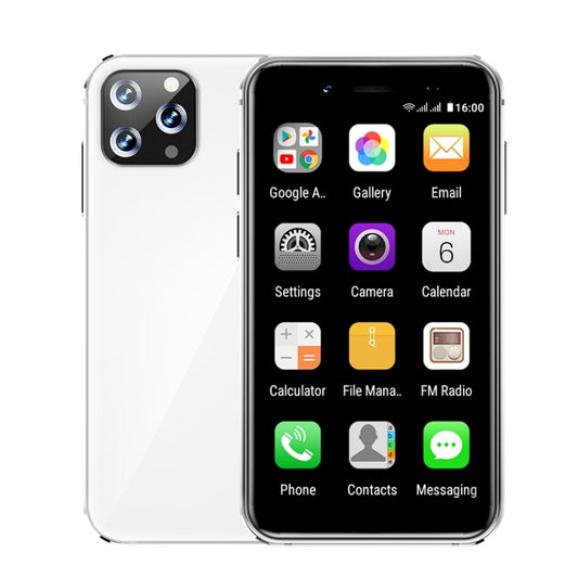 SOYES i14 Mini Smart Card Phone, 2GB+32GB, 3.0 inch Android 8.1 MTK6580 Quad Core 1.3GHz, Network: 3G, Dual SIM, Global Version with Google Play(White) - SOYES by SOYES | Online Shopping UK | buy2fix