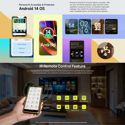 Ulefone Armor X31 Pro 5G, 8GB+256GB, Night Vision, IP68/IP69K Rugged Phone, 6.56 inch Android 14 MediaTek Dimensity 6300 Octa Core, Network: 5G, NFC, OTG (Black) - Ulefone by Ulefone | Online Shopping UK | buy2fix