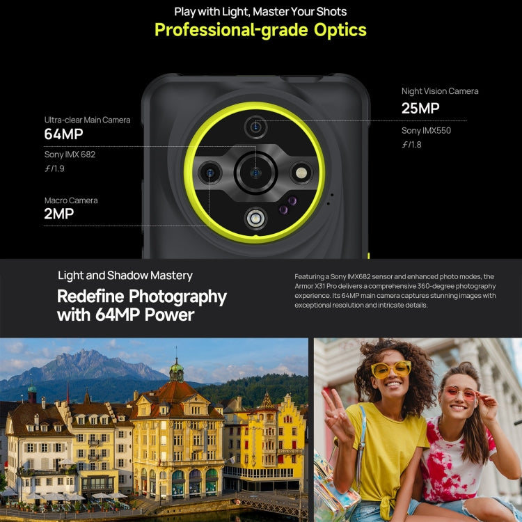 Ulefone Armor X31 Pro 5G, 8GB+256GB, Night Vision, IP68/IP69K Rugged Phone, 6.56 inch Android 14 MediaTek Dimensity 6300 Octa Core, Network: 5G, NFC, OTG (Orange) - Ulefone by Ulefone | Online Shopping UK | buy2fix