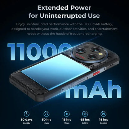 Oukitel WP35 S 4G Rugged Phone, 6GB+256GB, IP68/IP69K, Side Fingerprint, 11000mAh, 6.56 inch Android 14 MediaTek Helio G85 Octa Core, NFC, OTG, Network: 4G (Green) - OUKITEL by OUKITEL | Online Shopping UK | buy2fix
