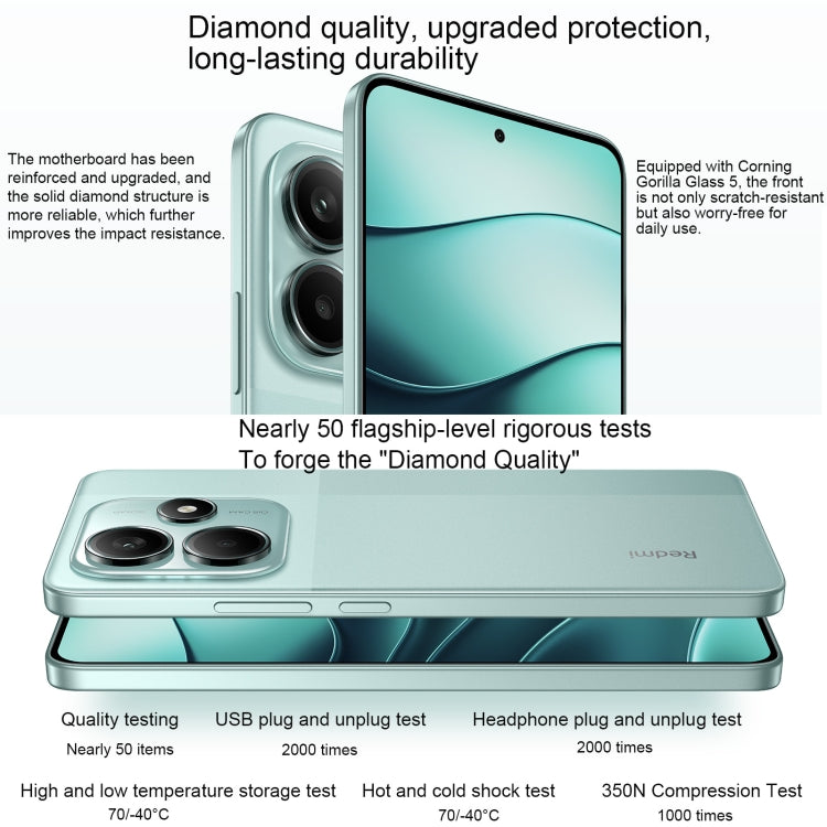 Xiaomi Redmi Note 14 5G, 12GB+256GB, 6.67 inch Xiaomi HyperOS Mediatek Dimensity 7025-Ultra Octa Core, Network: 5G (Green) by Xiaomi