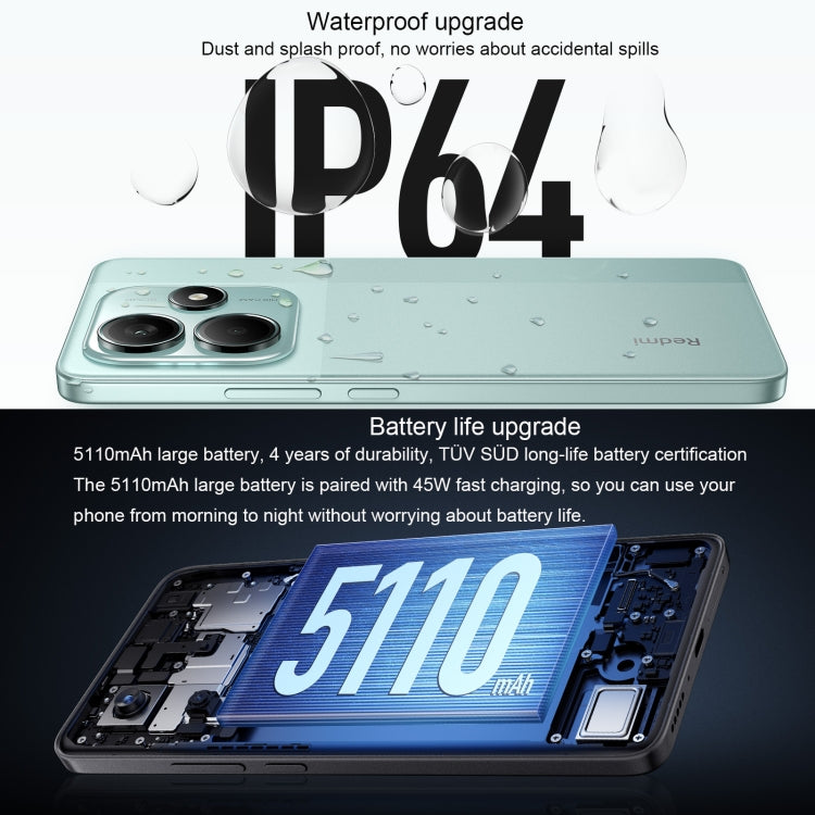 Xiaomi Redmi Note 14 5G, 12GB+256GB, 6.67 inch Xiaomi HyperOS Mediatek Dimensity 7025-Ultra Octa Core, Network: 5G (Green) by Xiaomi