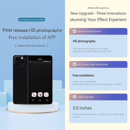 MELROSE S9 Pro, 2GB+16GB, 3.0 inch Android 8.1 MTK6580 Quad Core, Bluetooth, WiFi, Network: 3G (Black) - Melrose by MELROSE | Online Shopping UK | buy2fix