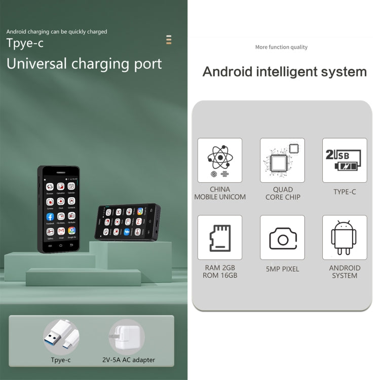 MELROSE S9 Pro, 2GB+16GB, 3.0 inch Android 8.1 MTK6580 Quad Core, Bluetooth, WiFi, Network: 3G (Black) - Melrose by MELROSE | Online Shopping UK | buy2fix