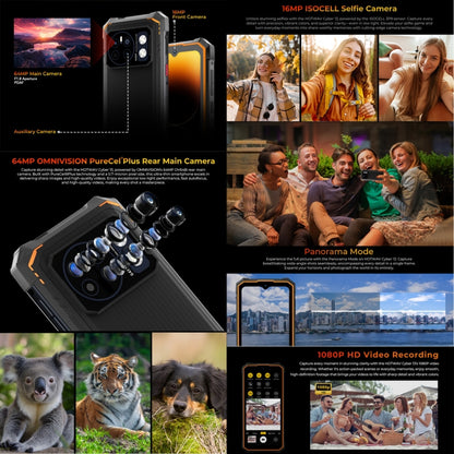 [HK Warehouse] HOTWAV CYBER 13, IP68/IP69K Rugged Phone, 8GB+128GB, 10800mAh, 6.6 inch Android 14.0 Unisoc T606 Octa Core, Network: 4G, NFC, OTG (Orange) - Other by HOTWAV | Online Shopping UK | buy2fix