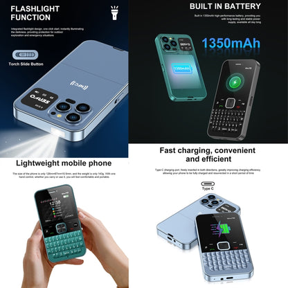 SERVO U700, 2.4 inch, MTK6261D, 58 Full Keyboards, Support Bluetooth, FM, NFC, Quick Dial, Flashlight, GSM, Quad SIM (Green) - SERVO by SERVO | Online Shopping UK | buy2fix