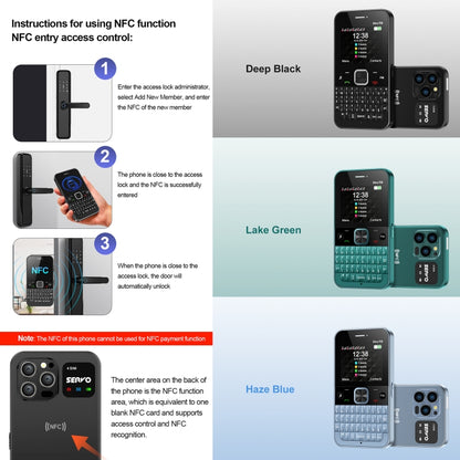 SERVO U700, 2.4 inch, MTK6261D, 58 Full Keyboards, Support Bluetooth, FM, NFC, Quick Dial, Flashlight, GSM, Quad SIM (Green) - SERVO by SERVO | Online Shopping UK | buy2fix