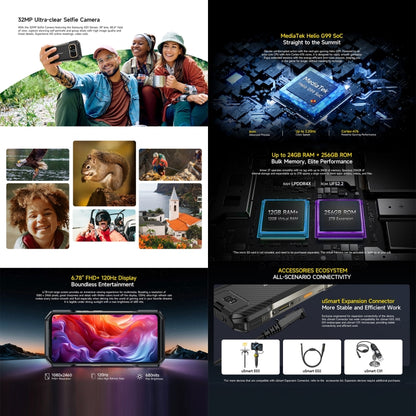 Ulefone Armor 27 Rugged Phone, 12GB+256GB, Night Vision, 10600mAh, 6.78 inch Android 14 MediaTek Helio G99 Octa Core, Network: 4G, NFC, OTG (Black) - Ulefone by Ulefone | Online Shopping UK | buy2fix