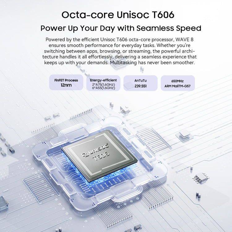 Blackview WAVE 8, 4GB+128GB, 6.56 inch Android 14 Unisoc T606 Octa Core, Network: 4G, OTG (Blue) - Blackview by Blackview | Online Shopping UK | buy2fix