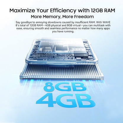 Blackview WAVE 8, 4GB+128GB, 6.56 inch Android 14 Unisoc T606 Octa Core, Network: 4G, OTG (Blue) - Blackview by Blackview | Online Shopping UK | buy2fix