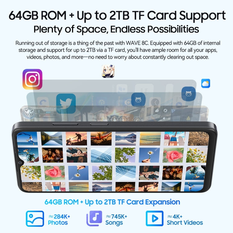 Blackview WAVE 8C, 2GB+64GB, 6.56 inch Android 14 GO Unisoc SC9863A Octa Core, Network: 4G, OTG (Purple) - Blackview by Blackview | Online Shopping UK | buy2fix