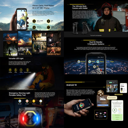 Ulefone Armor Mini 20T Pro, Thermal Imaging, 8GB+256GB, IP68/IP69K Rugged Phone, 4.7 inch Android 14 MediaTek Dimensity 6300 5G Octa Core, Network: 5G, NFC, OTG (Mecha Black) - Ulefone by Ulefone | Online Shopping UK | buy2fix