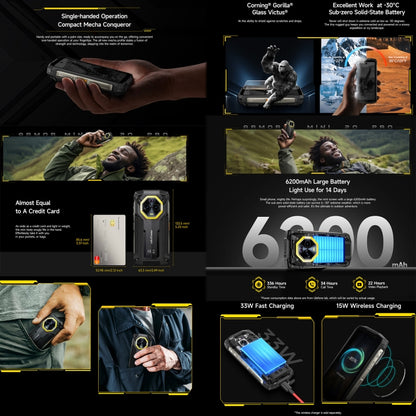 Ulefone Armor Mini 20 Pro, 8GB+256GB, IP68/IP69K Rugged Phone, 4.7 inch Android 14 MediaTek Dimensity 6300 5G Octa Core, Network: 5G, NFC, OTG (Mecha Black) - Ulefone by Ulefone | Online Shopping UK | buy2fix