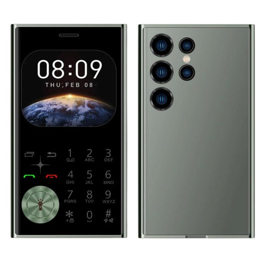 V8 Card Mobile Phone, 2.01 inch, MTK6261D, Support Bluetooth, FM, Torch, GSM, Dual SIM (Dark Green) - Others by buy2fix | Online Shopping UK | buy2fix