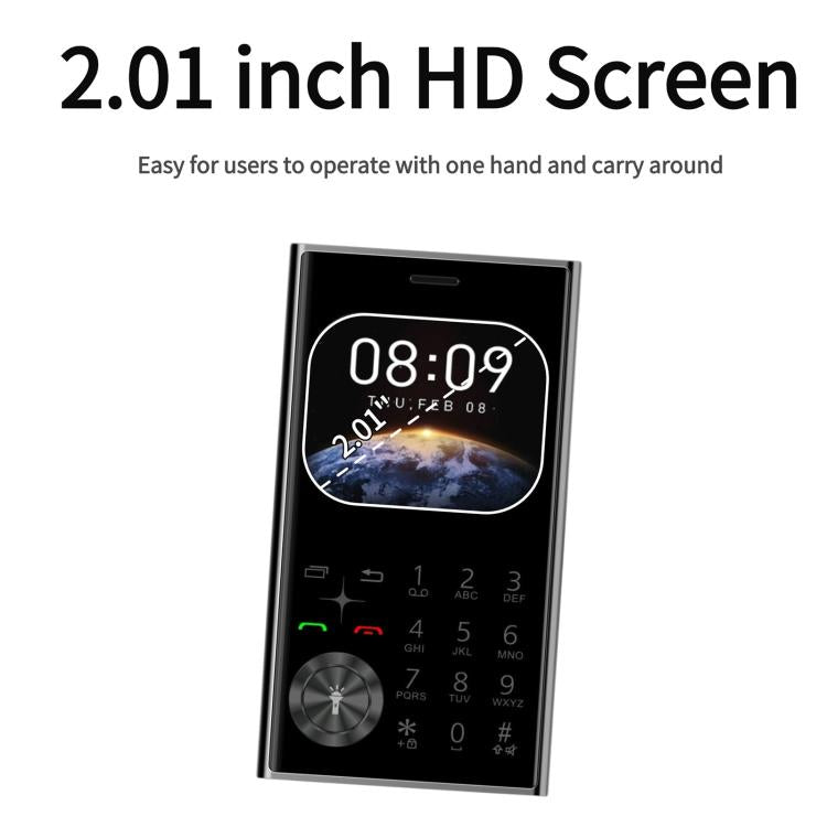 V8 Card Mobile Phone, 2.01 inch, MTK6261D, Support Bluetooth, FM, Torch, GSM, Dual SIM (Dark Green) - Others by buy2fix | Online Shopping UK | buy2fix