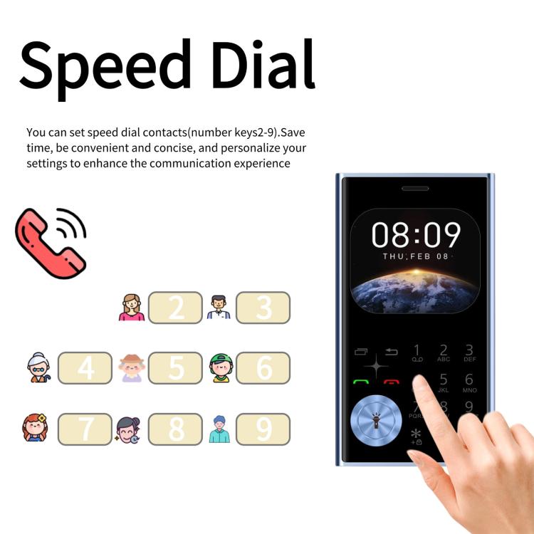 V8 Card Mobile Phone, 2.01 inch, MTK6261D, Support Bluetooth, FM, Torch, GSM, Dual SIM (Gold) - Others by buy2fix | Online Shopping UK | buy2fix