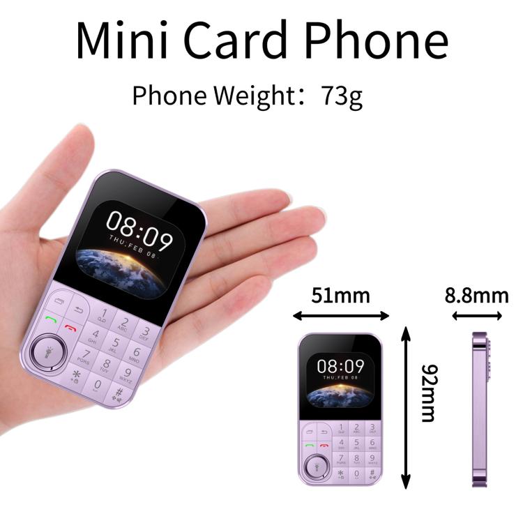 V9 Card Mobile Phone, 2.01 inch, MTK6261D, Support Bluetooth, FM, Torch, GSM, Dual SIM (Gold) - Others by buy2fix | Online Shopping UK | buy2fix