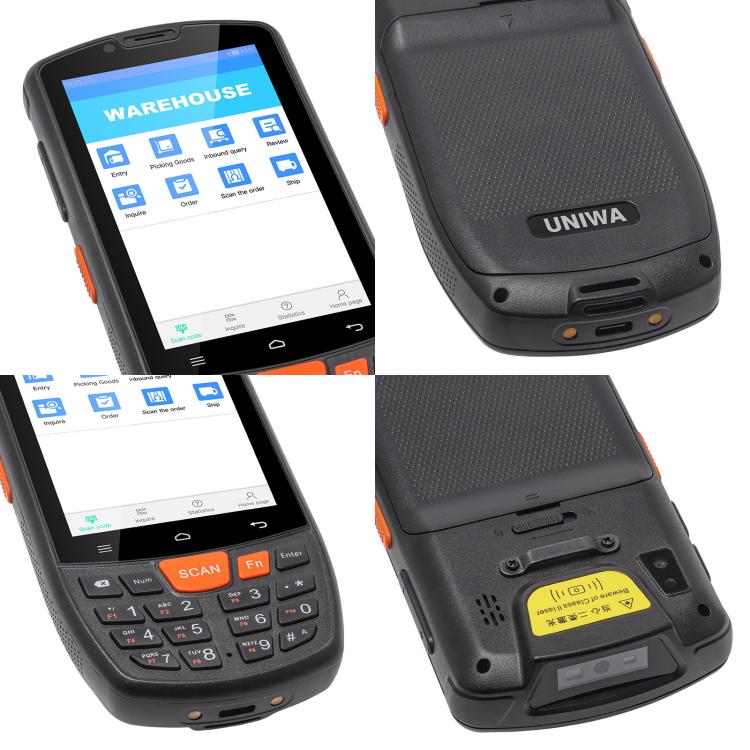 UNIWA HS006 Industrial PDA QR Code Scanner, 2GB+16GB, 4.0 inch Android 11 MediaTek MT6762 Octa Core, NFC, Network: 4G (UK Plug) - UNIWA by UNIWA | Online Shopping UK | buy2fix