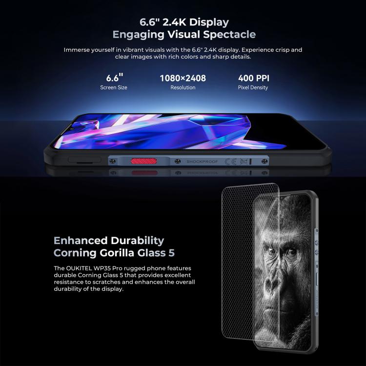 Oukitel WP35 Pro 5G Rugged Phone, 12GB+512GB, 6.6 inch Android 14 MediaTek Dimensity 6300 Octa Core, NFC, OTG, Network: 5G (Green) - OUKITEL by OUKITEL | Online Shopping UK | buy2fix