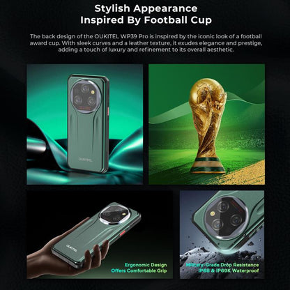 Oukitel WP39 Pro 5G Rugged Phone, 12GB+512GB, Night Vision, Fingerprint Identification, 6.6 inch Android 14 MediaTek Dimensity 6300 Octa Core, NFC, OTG, Network: 5G (Gold) - OUKITEL by OUKITEL | Online Shopping UK | buy2fix