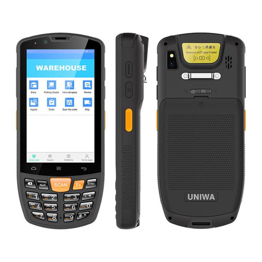 UNIWA HS006 Industrial PDA QR Code Scanner, 3GB+32GB, 4.0 inch Android 11 MediaTek MT6762 Octa Core, NFC, Network: 4G (EU Plug)