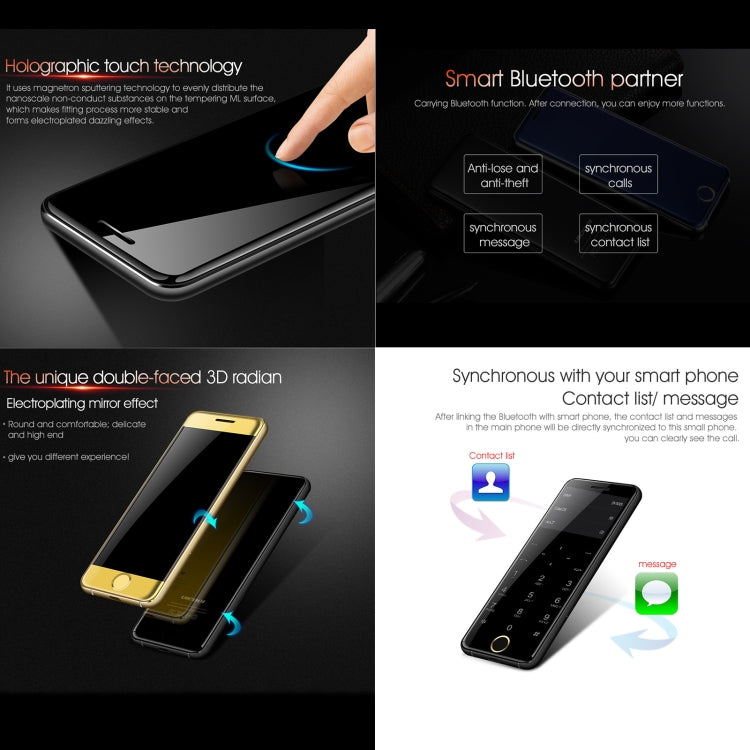 Ulcool V66+, 1.54 inch, MTK6261D, Support Bluetooth Sync, Bluetooth Dial, FM, Anti-lost, GSM, Dual SIM (Black) - Others by buy2fix | Online Shopping UK | buy2fix