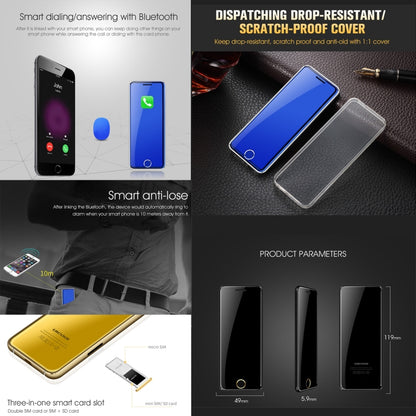 Ulcool V66+, 1.54 inch, MTK6261D, Support Bluetooth Sync, Bluetooth Dial, FM, Anti-lost, GSM, Dual SIM (Black) - Others by buy2fix | Online Shopping UK | buy2fix