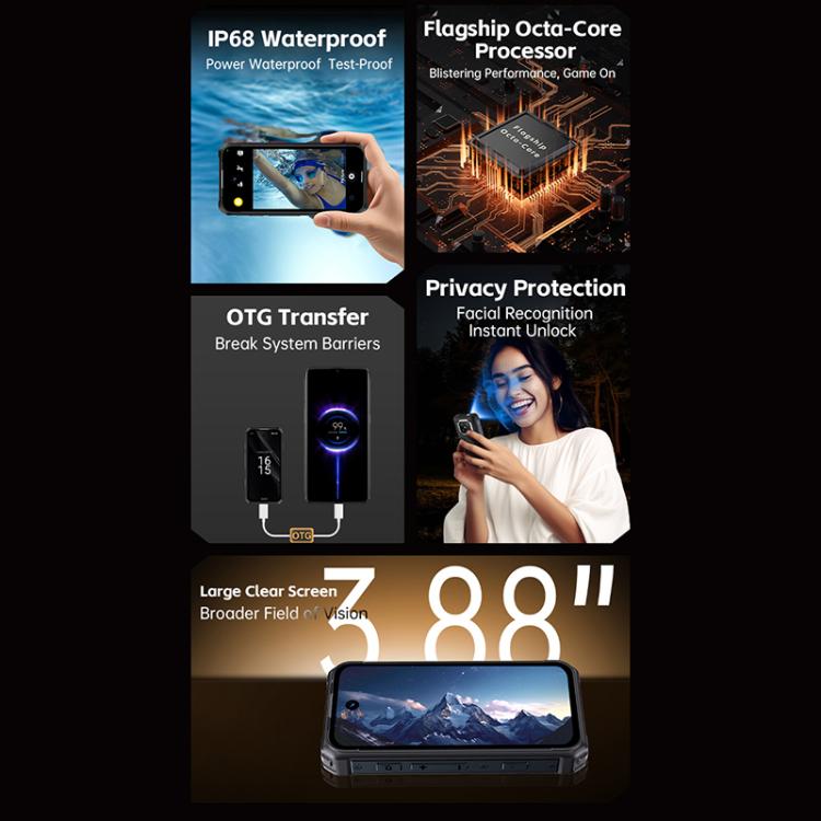 SOYES Maxo Rugged Phone, 6GB+128GB, 3.88 inch Android 12.0 MTK6762 Octa Core, Network: 4G, Dual SIM, OTG, Support Google Play Store (Black) - SOYES by SOYES | Online Shopping UK | buy2fix