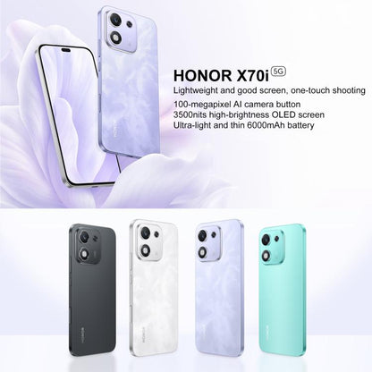 Honor X70i, 8GB+256GB, In-screen Fingerprint, 6.7 inch MagicOS 9.0 Android 15.0 Dimensity 7025 Ultra Octa Core, Network: 5G, OTG, NFC (Cyan) - Honor by HONOR | Online Shopping UK | buy2fix