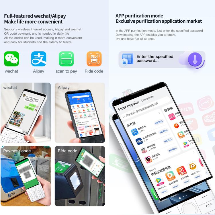 DOOV R70 Keypad Phone, 6GB+128GB, 4 inch Android 13 Mediatek MT6762 Octa Core, Network: 4G, Support Google Store, with Camera (White) - Other by DOOV | Online Shopping UK | buy2fix