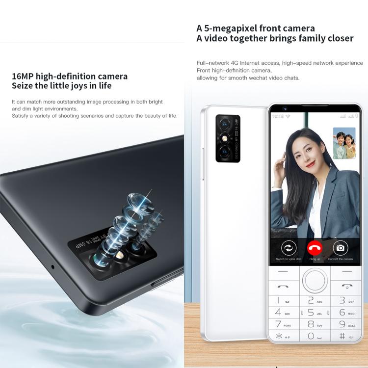 DOOV R70 Keypad Phone, 6GB+128GB, 4 inch Android 13 Mediatek MT6762 Octa Core, Network: 4G, Support Google Store, with Camera (White) - Other by DOOV | Online Shopping UK | buy2fix