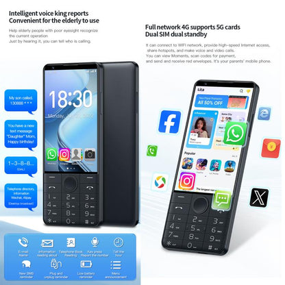 DOOV R70 Keypad Phone, 6GB+128GB, 4 inch Android 13 Mediatek MT6762 Octa Core, Network: 4G, Support Google Store, with Camera (White) - Other by DOOV | Online Shopping UK | buy2fix