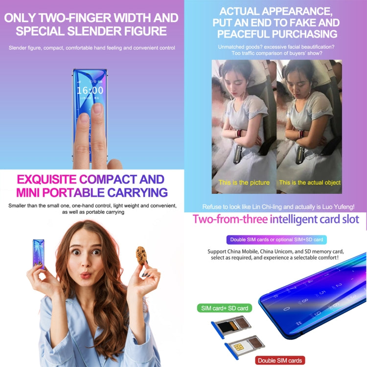 Ulcool V99, 1.54 inch, MTK6261D, Support Bluetooth Sync, Bluetooth Dial, FM, Anti-lost, GSM, Dual SIM (Gradient) - Others by buy2fix | Online Shopping UK | buy2fix