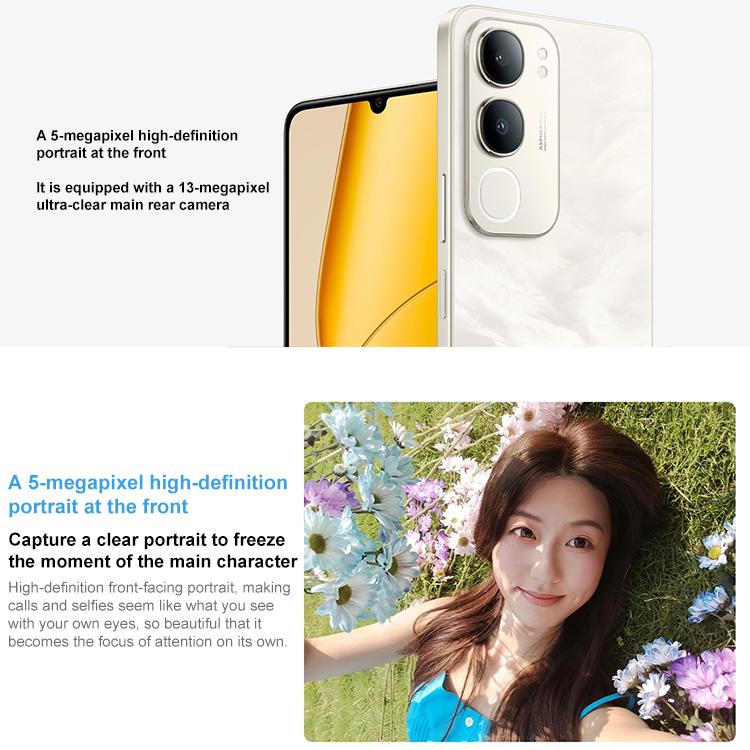 vivo Y50 5G, 4GB+128GB, Face ID / Side Fingerprint, 6.74 inch Android 15 OriginOS 5 Dimensity 6300 Octa Core, OTG, Network: 5G (Blue) - vivo by vivo | Online Shopping UK | buy2fix
