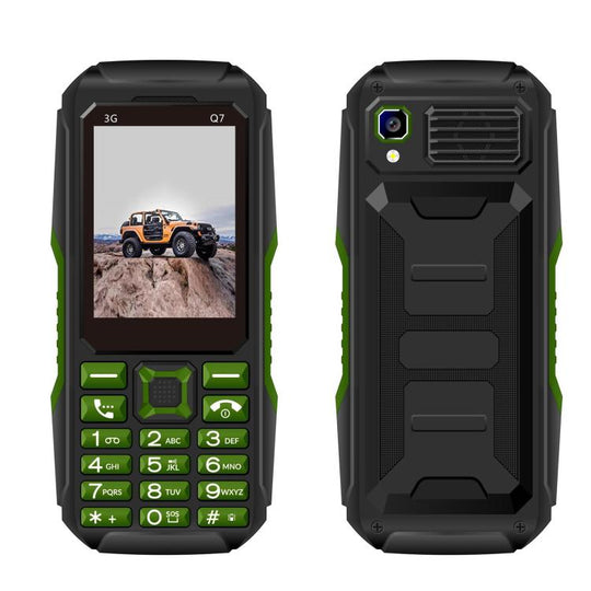 Q7 3G Key Phone, 3600mAh Battery, 2.4 inch, SOS, 21 Keys, Dual SIM, Network: 3G, Support Whatsapp, Facebook (Green)
